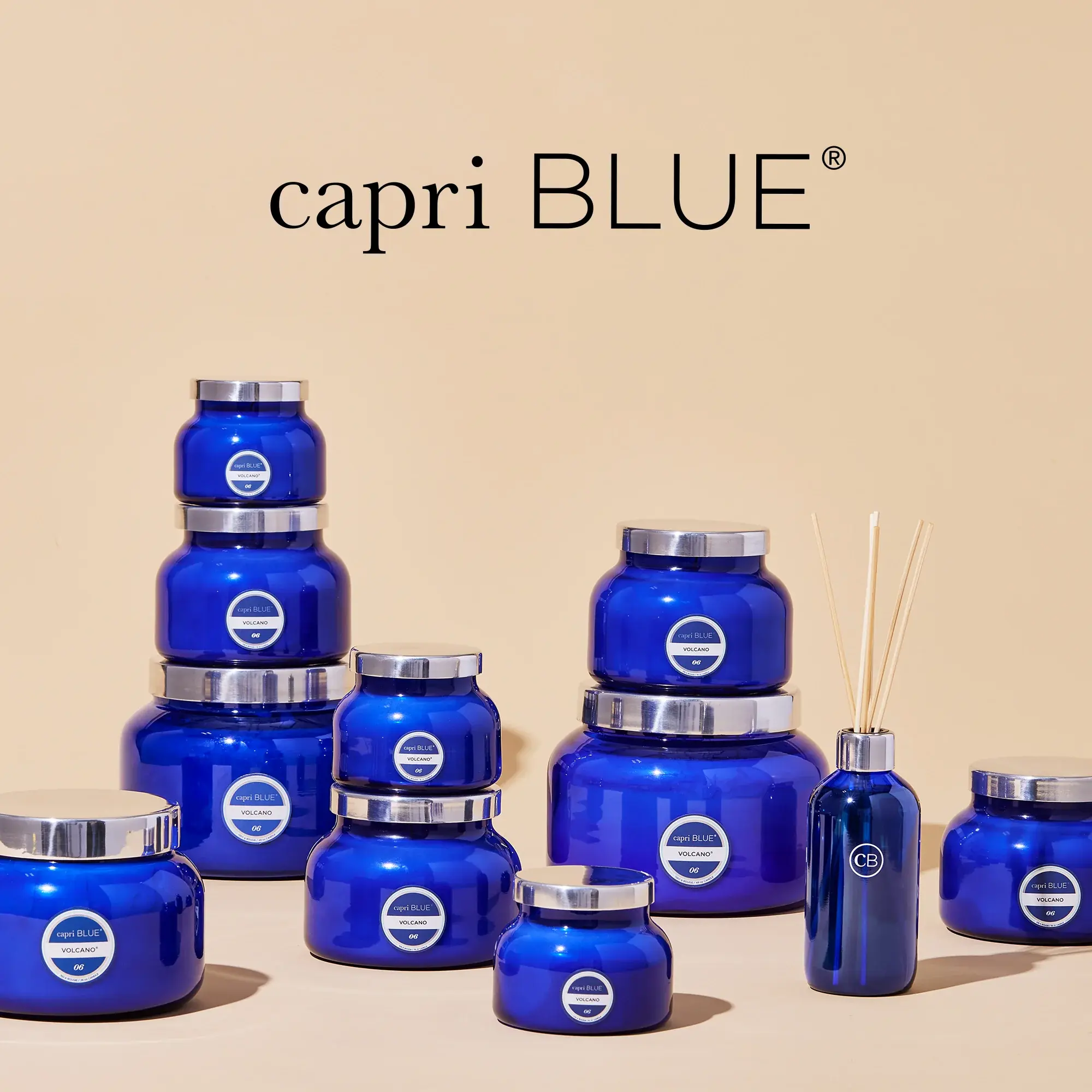 [Save More] Pack 2 Capri Blue Volcano Candle 19 Oz - Long Lasting Soy Wax Bland in Signature Glass Jar - Luxury Home Fragrance & Décor