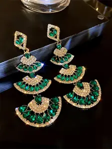 Vintage Teardrop Earrings, Elegant Artificial Crystal Decorated Dangle Earrings for Women, Fashion Jewelry for Party, Daily Decor, Trendy All-match & Exquisite Jewelry for Birthday Gift