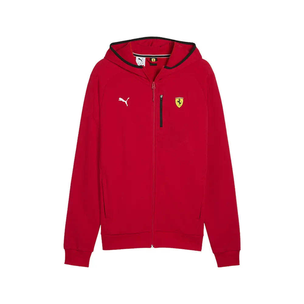 PUMA Mens Scuderia Ferrari Hooded Jacket Athletic Outerwear Casual - Red