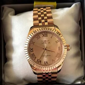 Invicta Specialty Watch 36mm rose Gold Tone Dial Waterproof Comfortable Band Durable Timepiece