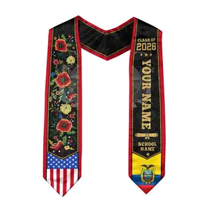 Personalized Ecuadorians American Graduation Sash 2026, Ecuadorians Graduation Stole Custom, Ecuador Graduation Sash, Ecuador Flag Stoles