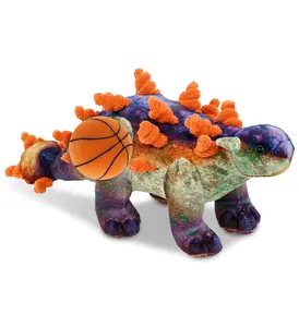 WILD COLLECTION PLUSH - ANKYLOSAURUS DINOSAUR 15" WITH BASKETBALL PLUSH