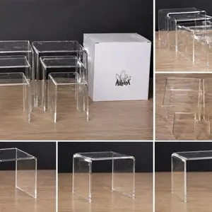 6-Piece Clear Acrylic Display Riser Set