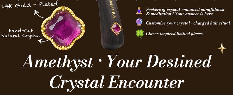 Simetra LuckyComb & Premium boar bristles specially designed effortlessly styling with a 10° angle that hugs the scalp. Made from HIPS high-impact polycarbonate material with natural crystal accents. Valentine's Day gifts