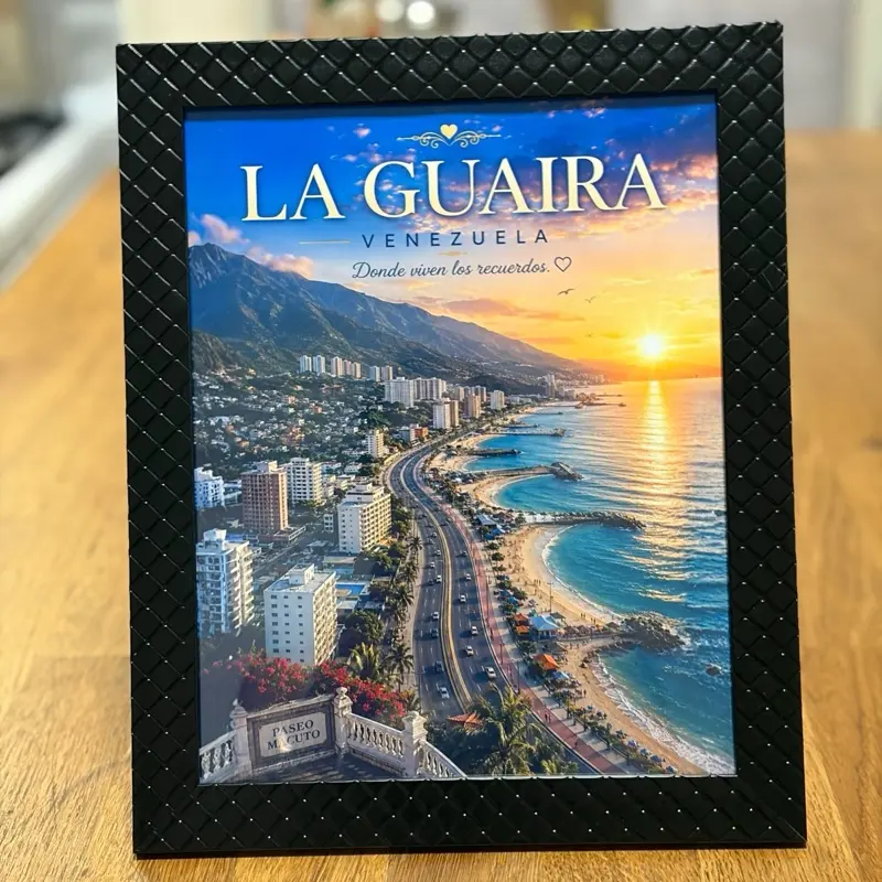 La Guaira Venezuela Artistic Wood Print, 8x10 Wall Art Poster, Venezuelan Living Room Home Decor, Recordando Venezuela Collection Gift