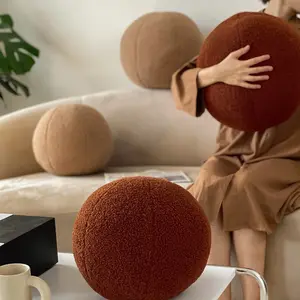 Nordic Modern Creative Round Ball Pillow with Insert, Soft Colorful Decorative Cushion for Sofa, Bed & Bedroom, Perfect Gift for Birthdays & Weddings