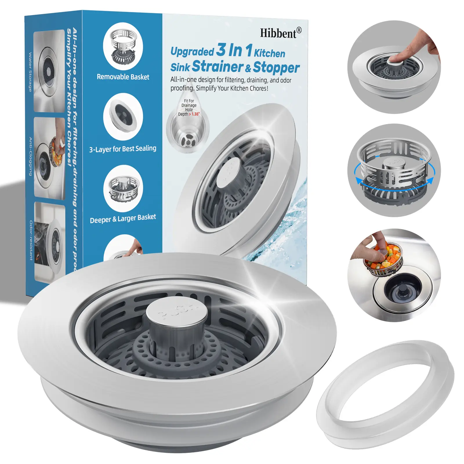 1 PACK - Upgraded Larger Detachable Basket