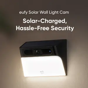 eufy Security Solar Wall Light Cam S120, Solar Security Camera, Wireless Outdoor, 2K Camera, Forever Power, Motion Activated Light, AI Detection, IP65 Waterproof, Spotlight, No Monthly Fee｜Spingtok