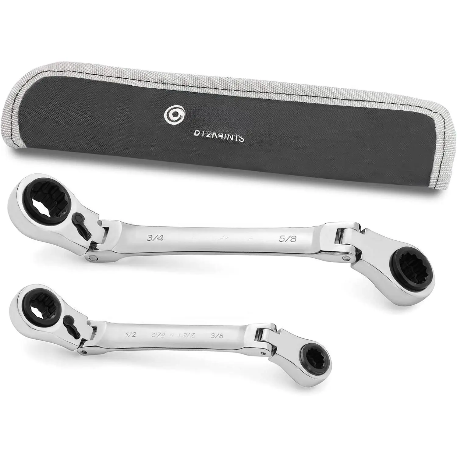4-in-1 Flex- Reversible Ratcheting Box Wrench Set, SAE, 2-, 5/16'' to 3/4'', 12 Point, CR-V, with Rolling Pouch