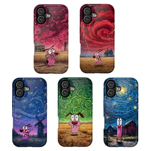Y-90s Cartoon C0urage The C0warrrdly Dog Protective Phone Cover,Having good protective properties,for iPhone 16 15 14 13 12 11 17Pro Max,for Samsung S25 S24 S23 S22 Ultra,Suitable for giving as gifts, for Christmas and Thanksgiving Day