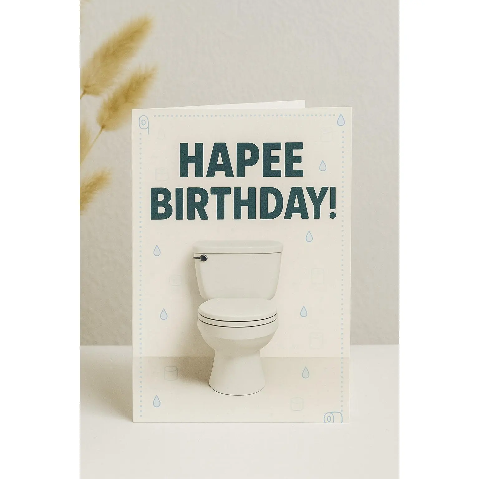 Funny Birthday Card for Him or Her – Getting Older Toilet Humor Card | Funny Pun Birthday Greeting Card