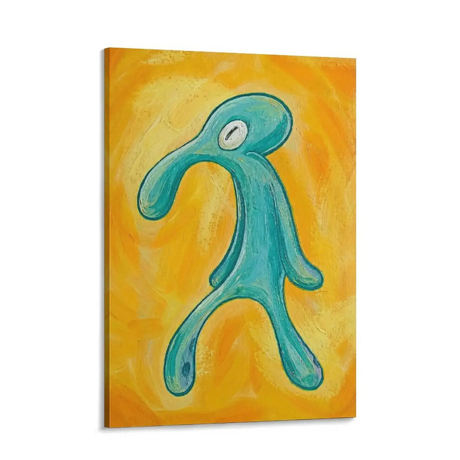 Squidward Modern Canvas Poster  Bold And Brash Spongebob Comic Hero Painting Wall  Home Decor art