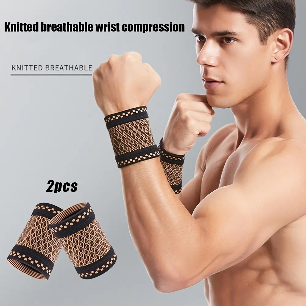 Wrist Compression Support Brace, Soft Wrist Wrap for Sports, Fitness, Typing, Comfortable Wrist Stabilizer, Ideal for Active Use, Breathable Wrist Brace, Sports Wristband, Breathable Wristbands