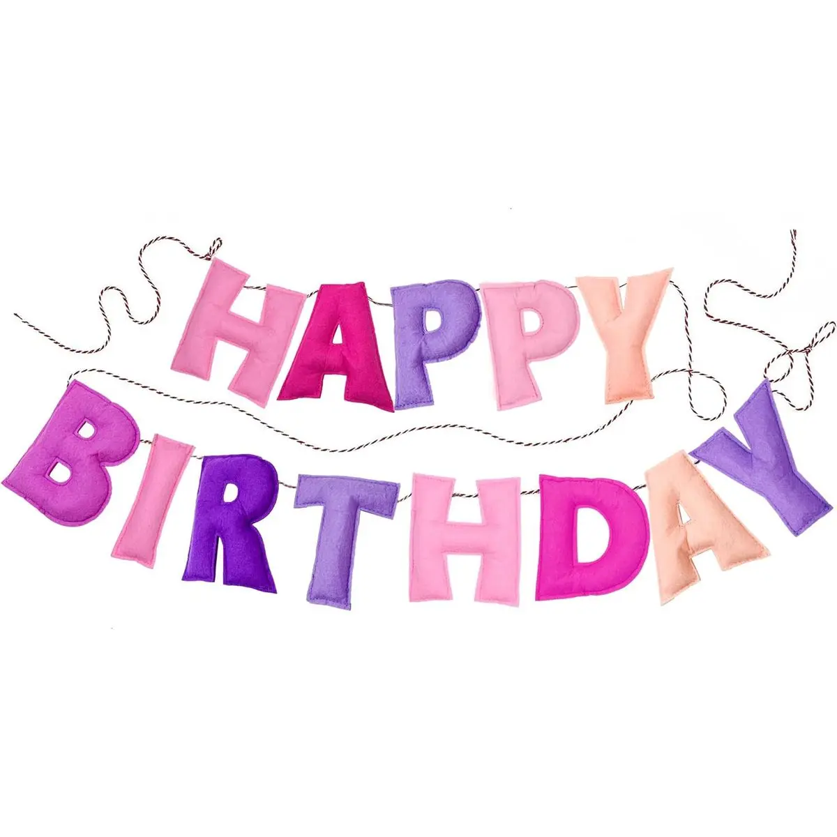 Pink Purple Happy Birthday Banner