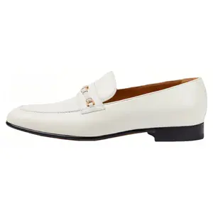 Gucci Men's White Interlocking Pointed-Toe Loafers Trending Shoes, House White Official Shoes to Get / Maison Mihara Verifiable, with credentials and supporting global authentication