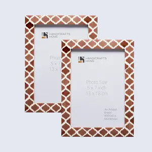Handicrafts Home Photo Picture Frames 5x7 Casablanca Mocha Set of 2 Gifts