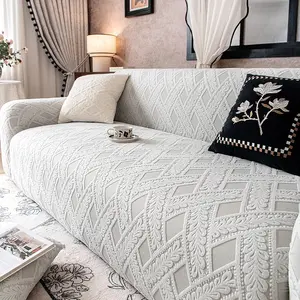 Stretchy Classic Jacquard Elastic Waterproof Sofa Cover, Universal Fit for 1-4 Seat Sofas & L-Shaped Couches, Pet Scratch Protection