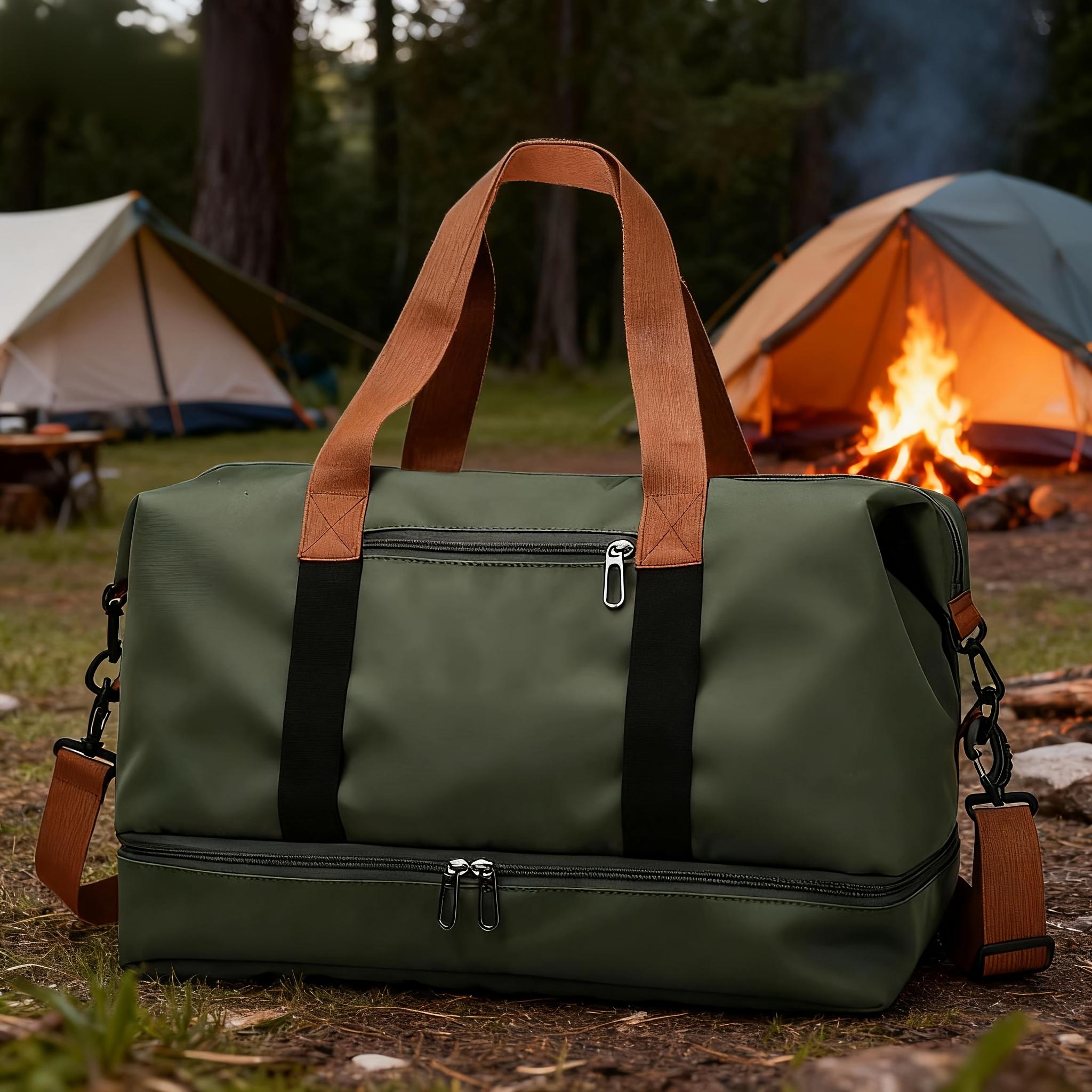 Deep Green Dry Wet Separation Fitness Bag! Lightweight & Large Capacity Travel Storage Luggage Bag Perfect for Short Trips, Business, Travel & Daily Use. Versatile Casual Shoulder Crossbody Handbag for Easy Carry