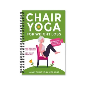 Chair Yoga Fitness Notebook, Low Impact Exercise Log Book, Home Health Management Practice Guide, Ideal for Daily Workouts