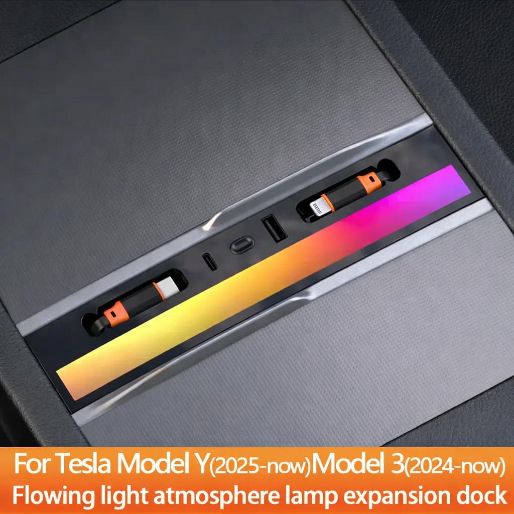 For Tesla Model Y Juniper 2025+ & Model 3 Highland 2024+  Docking Station Quick Charger Shunt Hub For Central Control Splitter