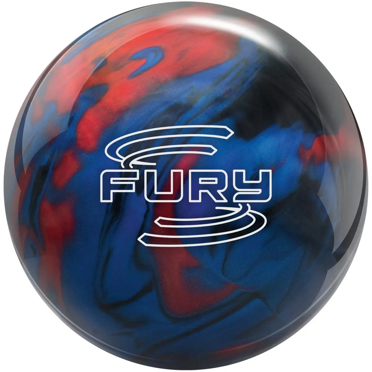 Brunswick Fury Red/Blue/Black Hybrid Bowling Ball