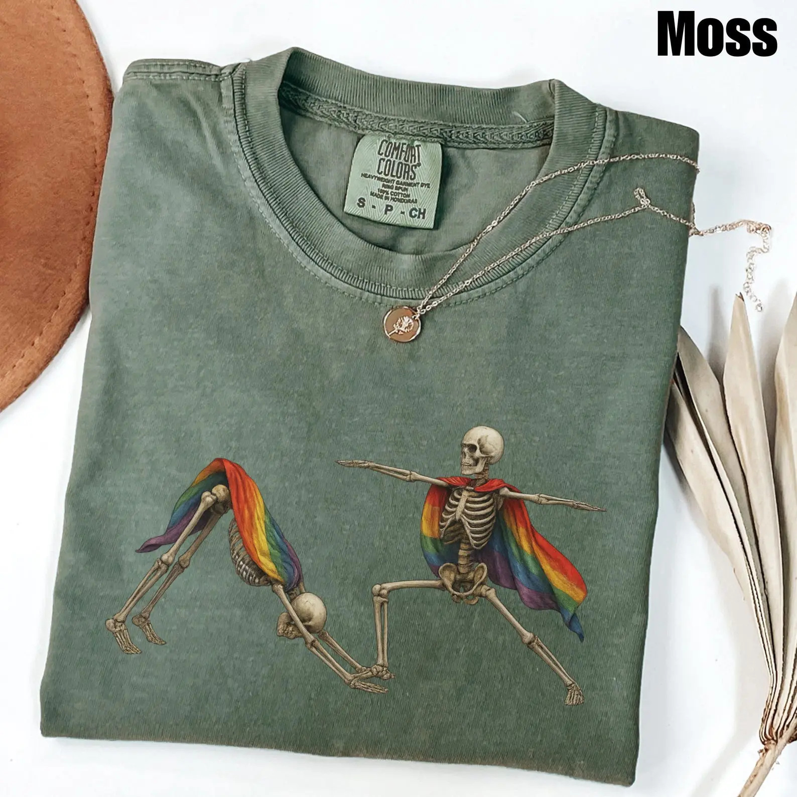 Comfort Colors Skeleton Pride Yoga Shirt, Rainbow LGBTQ Shirt, Funny Pride Shirt, Gay Pride T-shirt, Lesbian Shirt, Bisexual Shirt