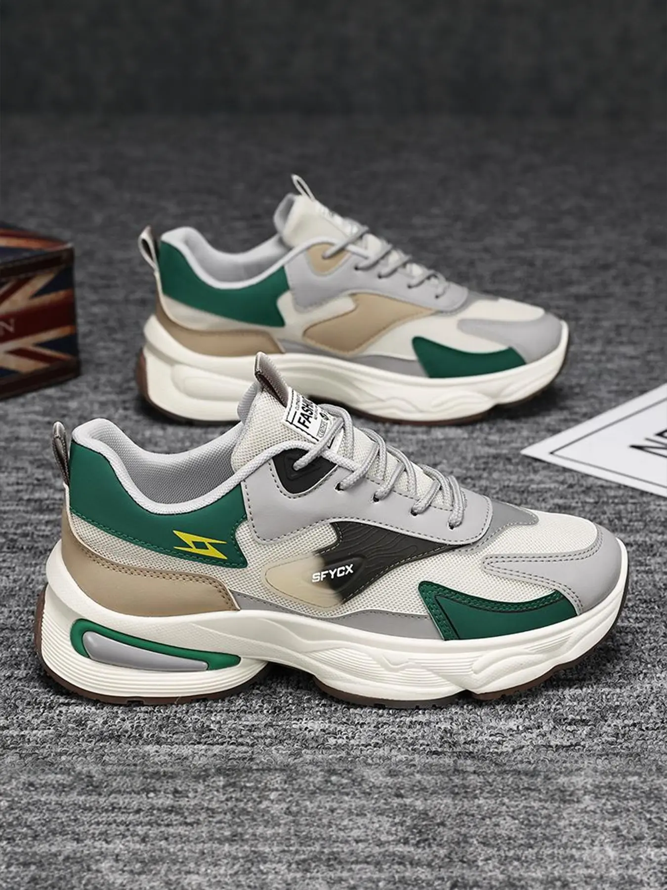 Men's Urban Grip Sneakers | Thick Sole Dad Shoes | All-Day Airflow Design | Fashionable Sneakers