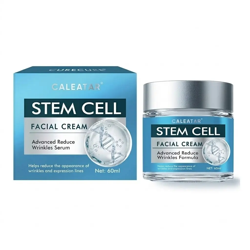 Stem Cell Facial Cream – Advanced Anti-Wrinkle Formula – Plant Stem Cell Extract + Peptide Complex – Reduces Fine Lines, Expression Lines & Deep Forehead Folds – Dermatologist Tested – 60ml (2 fl oz) – For All Ages 25+