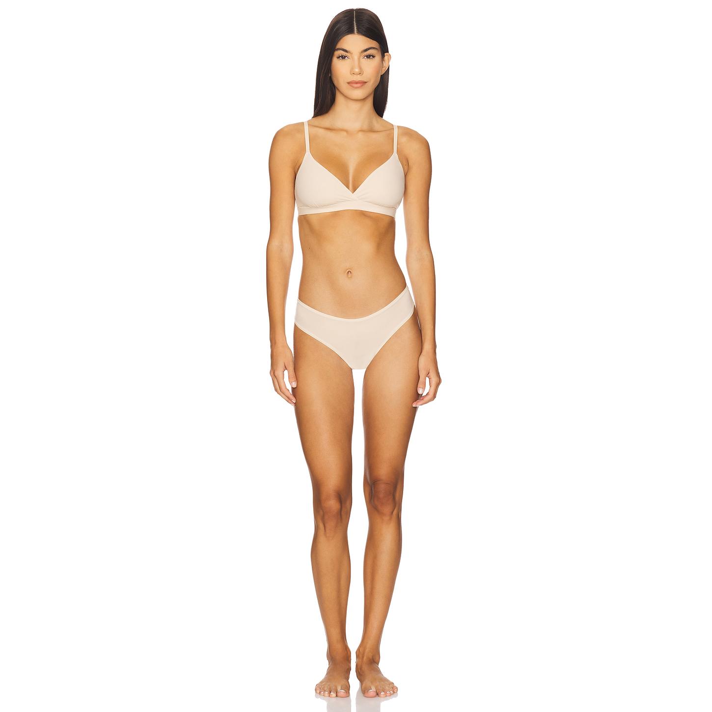 SKIMS Fits Everybody Crossover Bralette in Sand