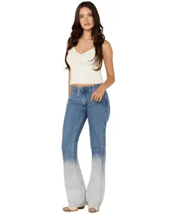 Wrangler Women's Westward Light Wash Dip Dye Mid Rise Bootcut Denim Jeans - 112352450