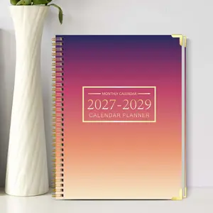 Gradient Cover Coil Planner Notebook 2027-2029, Large Size Calendar Journal, Ideal for Scheduling, Goals, To-Dos, Important Arrangements
