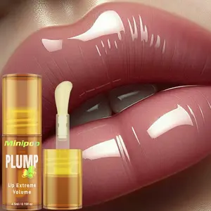 Lip Plumping Gloss Set, Colored Lip Oil and Clear Lip Gloss, Ginger Mint Lip Balm, Moisturizing, Long-Lasting Shine, Perfect for Makeup Lovers