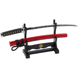 Katana Letter Opener with Stand, Japanese Mail & Envelope Opener, Made in Seki Japan, Samurai-Inspired Design Office Desk Accessory Gift (Hijikata Toshizou)