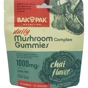 BakPack Mushroom Daily Gummies- Supports Immunity, Energy, Focus, Calmness, Gut Health, & Nutrient Absorption