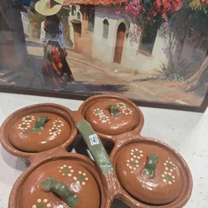 Salsa Bowl with 4 divisions with lid