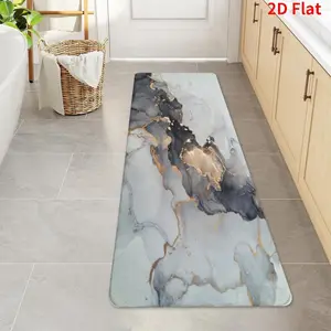 Marble printed floor mat 40x120cm Runner Rug Washable Hallway Runner Rug Non-Slip Soft Printed Kitchen Runner for Hallways, Modern Floor Carpet for Entryway Bedroom Hall Indoor