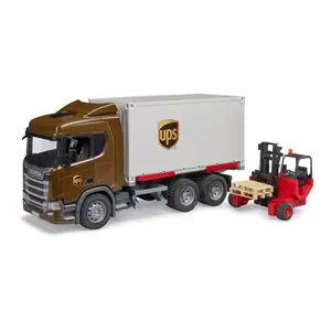 Bruder 03582 *NEW* SCANIA Super 560R UPS Logistics Truck w/ Forklift