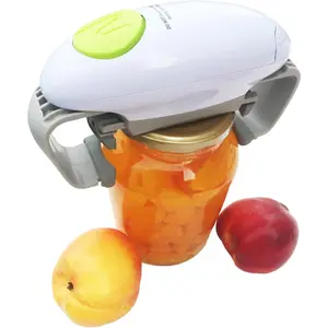 Electric Jar Opener, Jar opener, Automatic Jar Opener, Automatic Jar Opener for seniors with arthritis, fits almost all lid sizes, Not applicable to plastic jars(white)