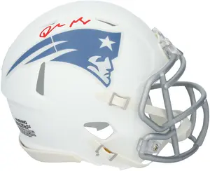 Drake Maye New England Patriots Autographed Riddell Rivalry Speed Mini Helmet - Fanatics Authentic Certified