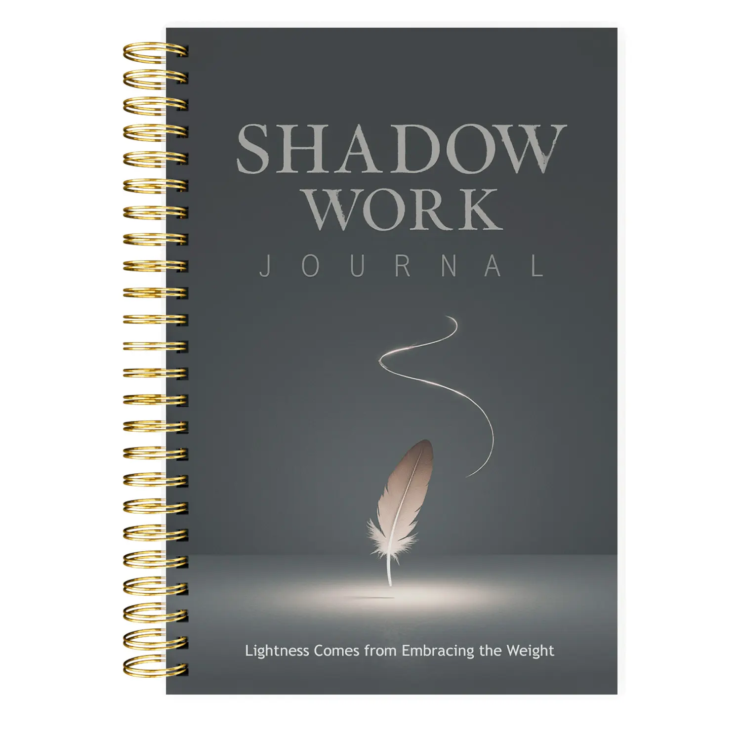 Unisex A5 Shadow Work Journal - Vintage Paper, Plastic Cover, Spiral Binding, Mindfulness Prompts to Track Thoughts, Explore Emotions, Address Childhood Wounds, Promote Healing, Hobonichi-Style ADHD Adult Planner, Freedom-Focused Office Stationery