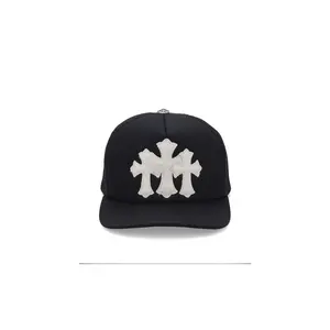 Triple Cross Cemetery Hat "Black - Calfskin/Mohair" CHRM0635 Triple Cross Cemetery Hat "Black - Calfskin/Mohair" CHRM0635