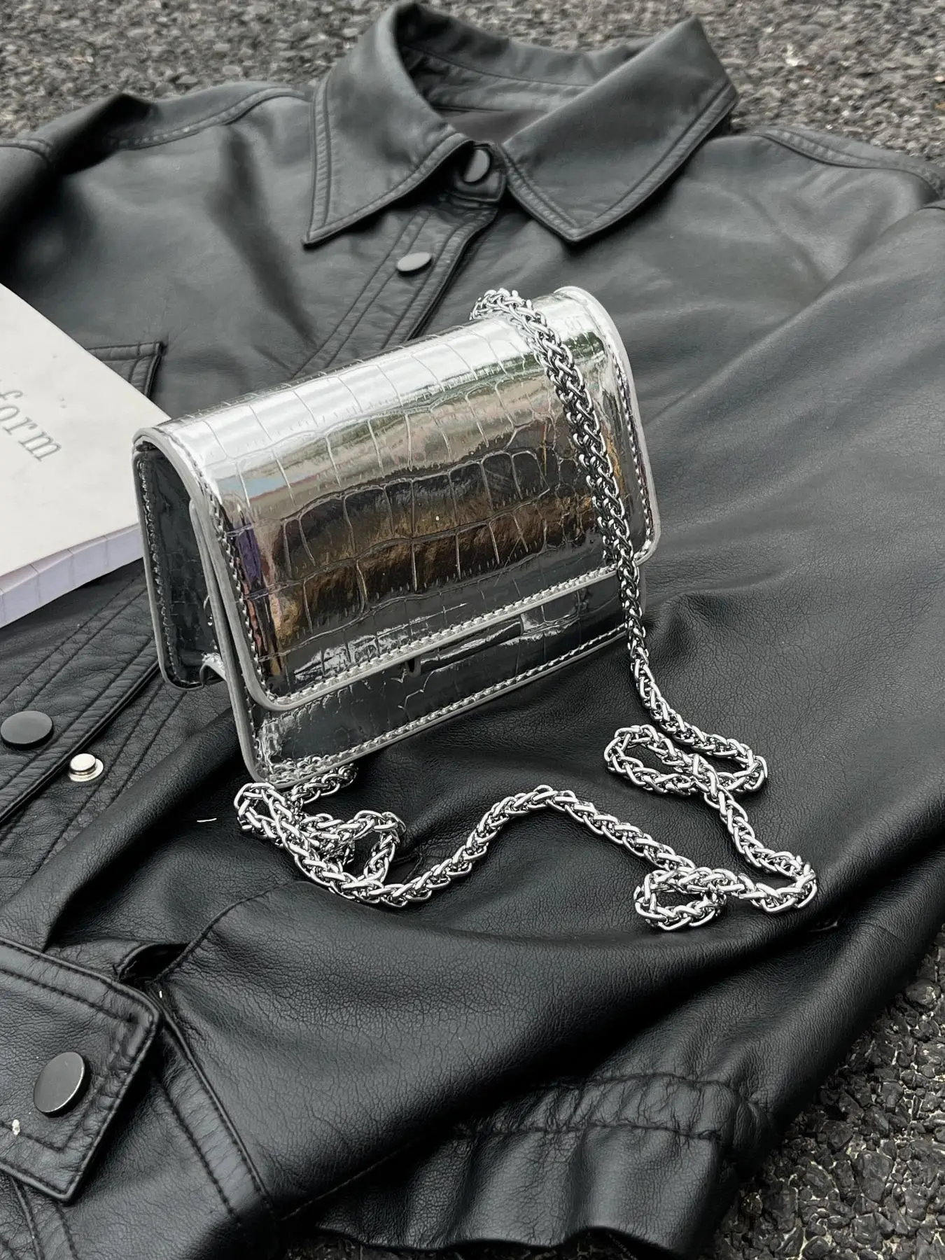 Fashion Chain Strap Stylish Crossbody Bag, Casual Pu Leather Shoulder Bag for Women & Girls, Trendy Versatile High-quality Daily Commuting Wallet Slin