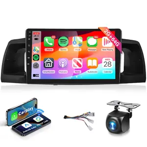 [2G+64G] Car Radio for Toyota Corolla EX 2005 2006 2007 2008 2009 2010 2011 2012 with Wireless Carplay/Android Auto, 9 Inch Upgrade Touch Screen for Corolla with GPS Bluetooth WiFi