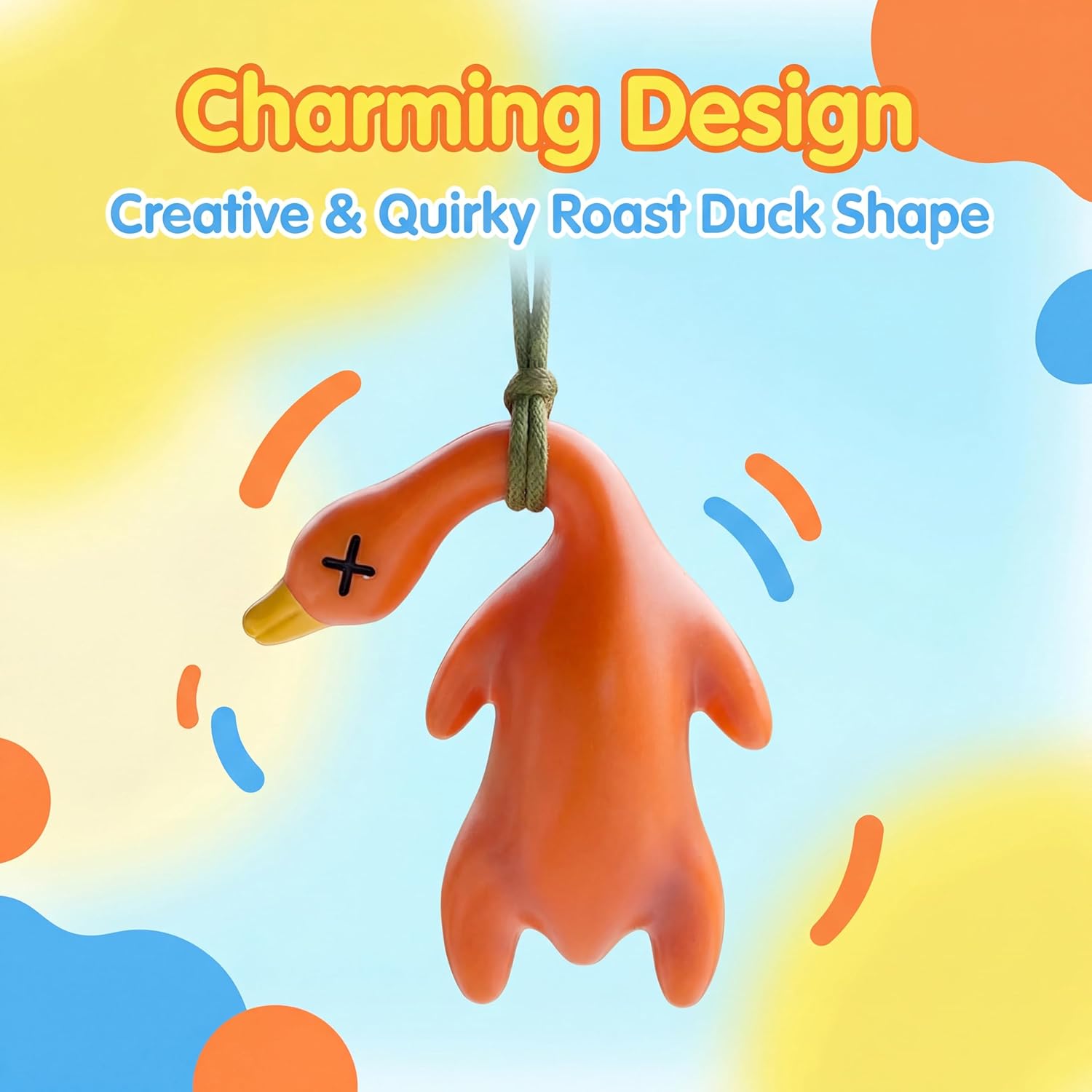 UV Color Changing Duck Decor, Sunscreen Effect Testing Reminder Pendant, Creative Car Accessories Interior Ornament for Car Bicycle Outdoor