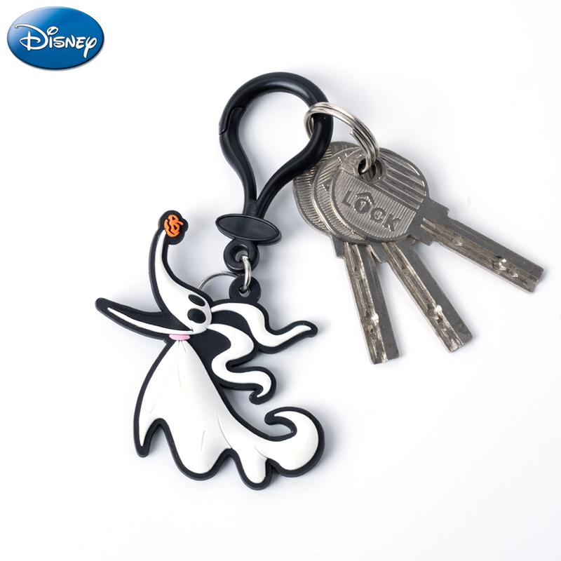 1PC The Nightmare Before Christmas Jack Zero Keychain Officially Licensed Gothic-Vibe Collectible Skeleton Animal Anime Peripheral Backpack Decoration Car key Pendant Desk Ornament Durable PVC Rubber Gift