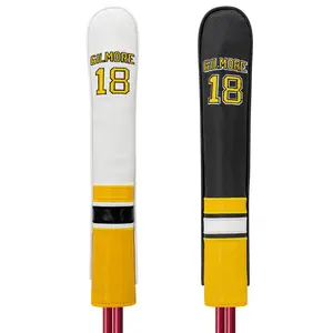 Two-Tone Spliced 18 Design Directional Alignment Stick Cover, Golf Accessories, Protective Gear for Golf Enthusiasts, Ideal for On-Course & Training Sessions