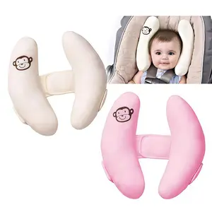 Adjustable Width Banana Shape Baby Car Head Neck Support Pillow, Car Seat Attachment, Ideal for Car Seats and Strollers, Comfort and Safety for Infants