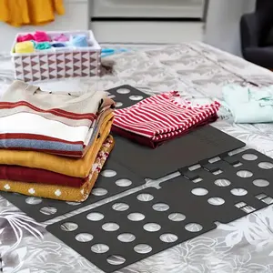 Folding Clothes Board, 1 Count Large Capacity Clothes Folding Board, Clothes Storage Organizer for Home Bedroom Living Room, Hangers