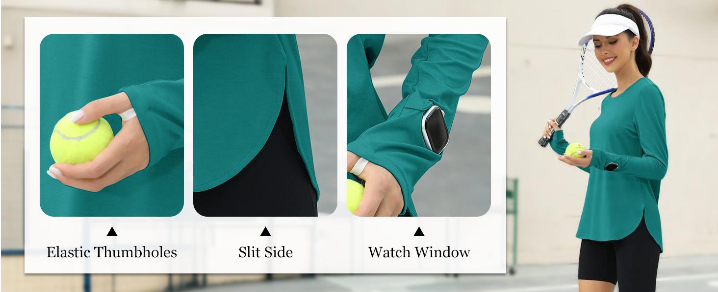 KevaMolly Workout Tops for Women Long Sleeve UPF 50+ UV Protection Sun Shirt Lightweight Quick Dry Rash Guard Hiking Shirts