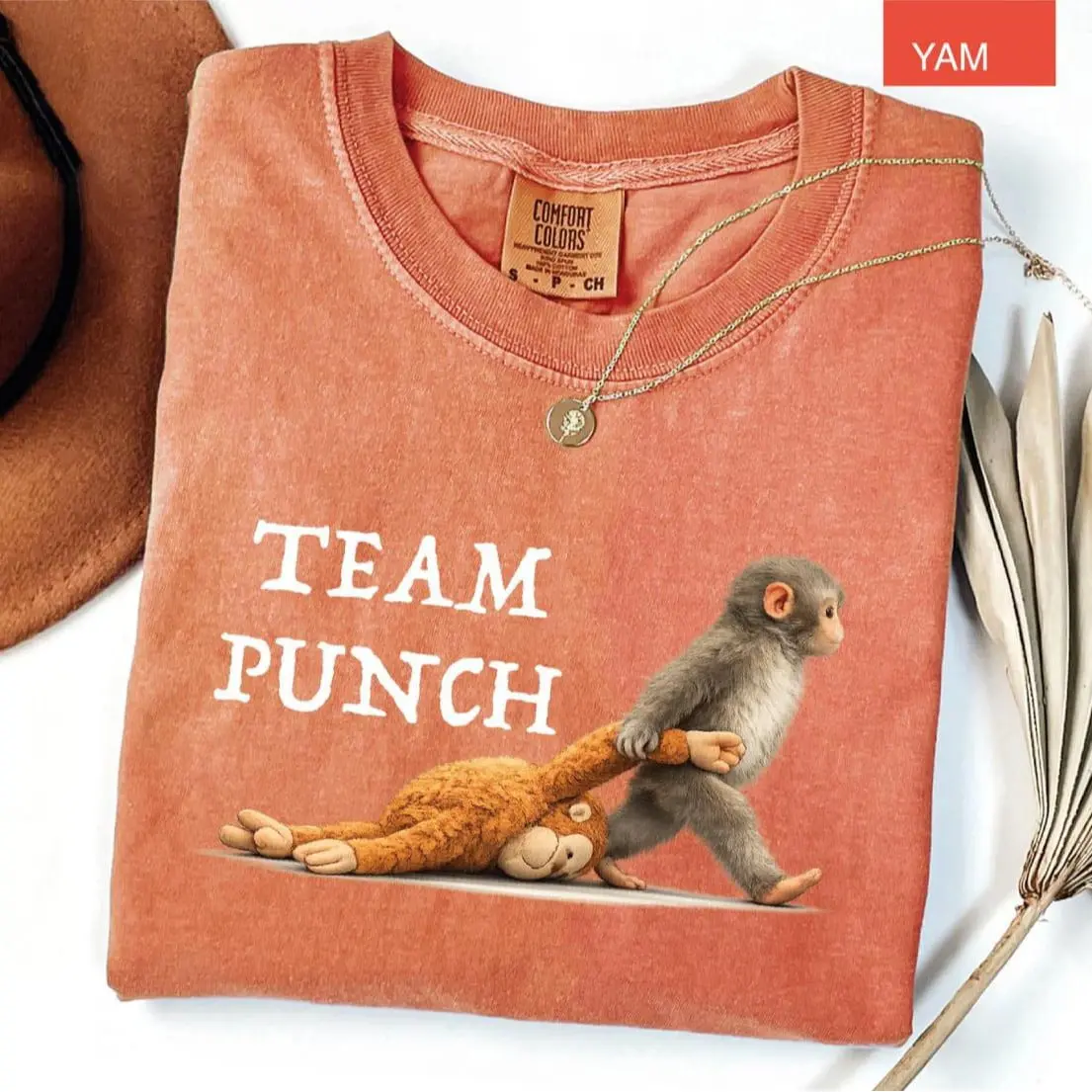 Team Punch Comfort Colors T-Shirt, Baby Monkey Punch Shirt